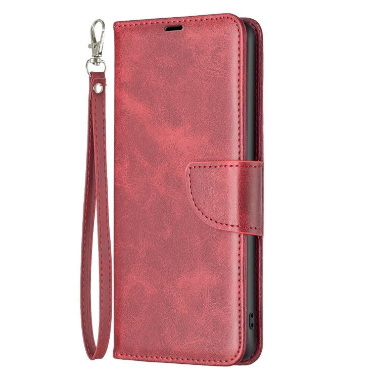 LAMBSKIN Knižkové puzdro pre Xiaomi Redmi Note 12 Pro 5G - červené