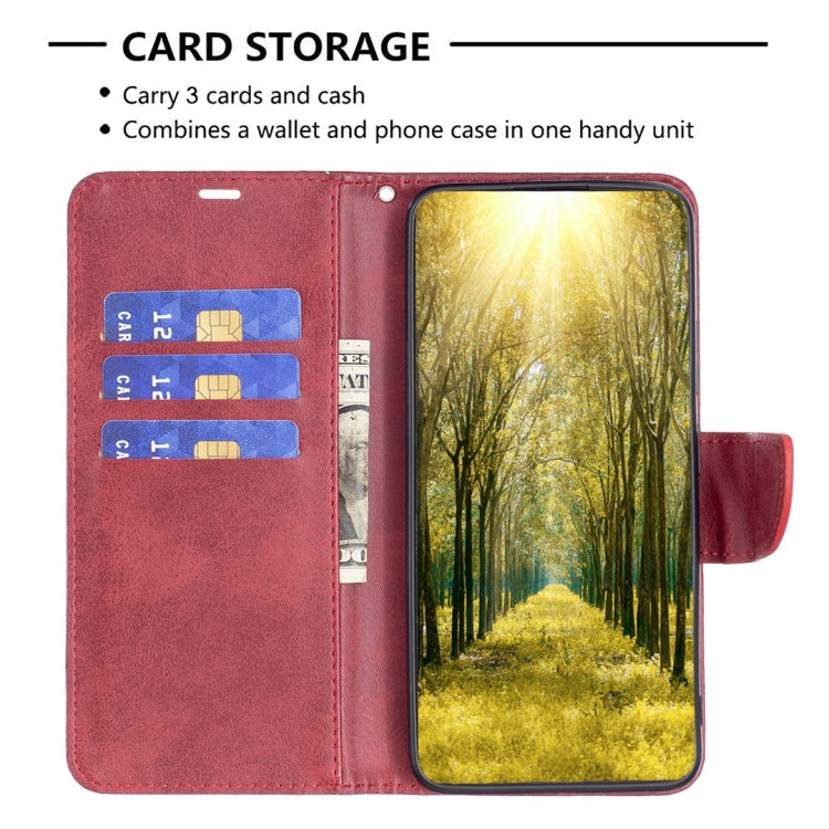 LAMBSKIN Knižkové puzdro pre Xiaomi Redmi Note 12 Pro 5G - červené