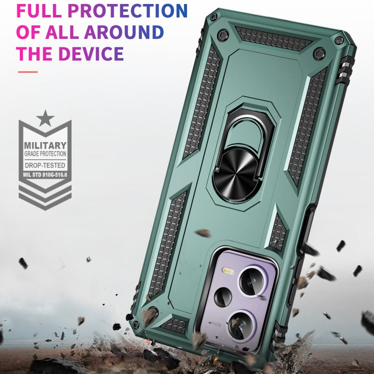 RING ARMOR Tvrdený kryt pre Xiaomi Redmi Note 12 Pro 5G - zelený