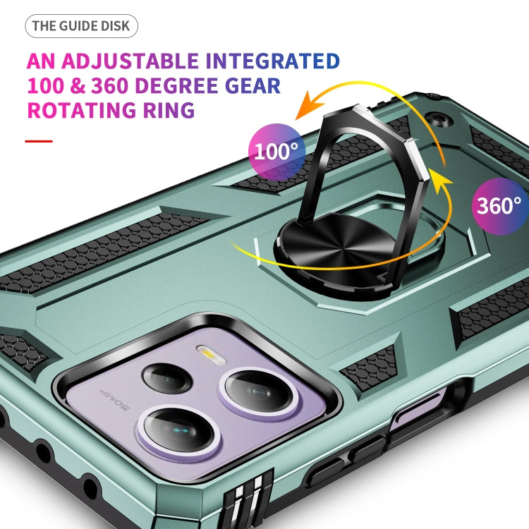 RING ARMOR Tvrdený kryt pre Xiaomi Redmi Note 12 Pro 5G - zelený