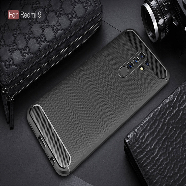 CARBON Zadný obal pre Xiaomi Redmi 9 - čierny