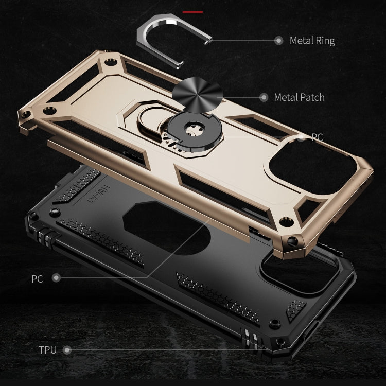 RING ARMOR Tvrdený kryt pre Xiaomi Redmi A1 / Redmi A2 - zlatý