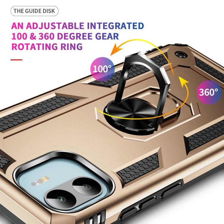 RING ARMOR Tvrdený kryt pre Xiaomi Redmi A1 / Redmi A2 - zlatý