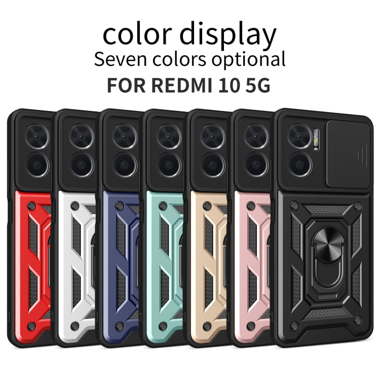 SLIDING ARMOR Tvrdený kryt pre Xiaomi Redmi 10 5G - zelený