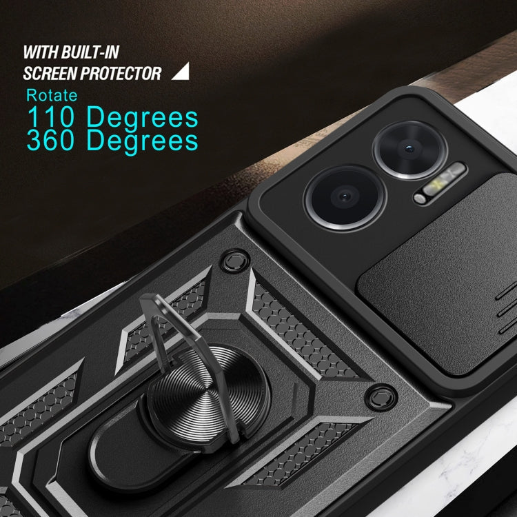 SLIDING ARMOR Tvrdený kryt pre Xiaomi Redmi 10 5G - zlatý