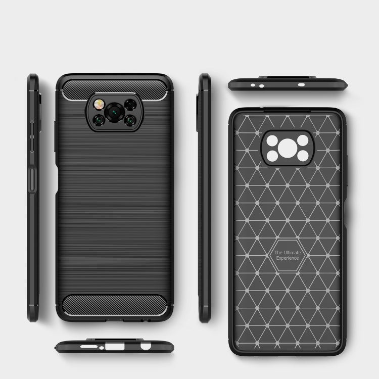 CARBON Zadný obal pre Xiaomi Poco X3 NFC / X3 Pro - modrý