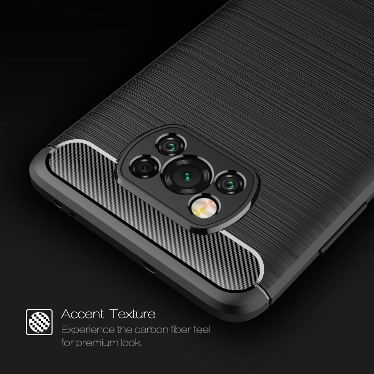 CARBON Zadný obal pre Xiaomi Poco X3 NFC / X3 Pro - modrý