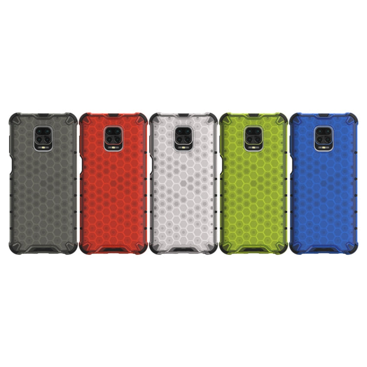 HONEYCOMB Tvrdený kryt pre Xiaomi Redmi Note 9S / Note 9 Pro - červený