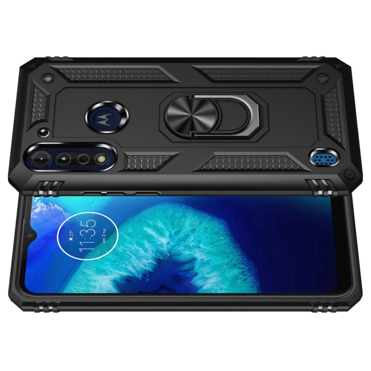 RING ARMOR Tvrdený kryt pre Motorola Moto G8 Power Lite - čierny