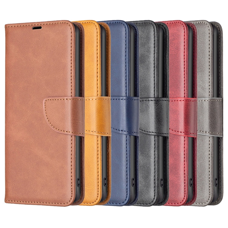 LAMBSKIN Knižkové puzdro pre Motorola Moto G13 / G23 / G53 5G - sivé