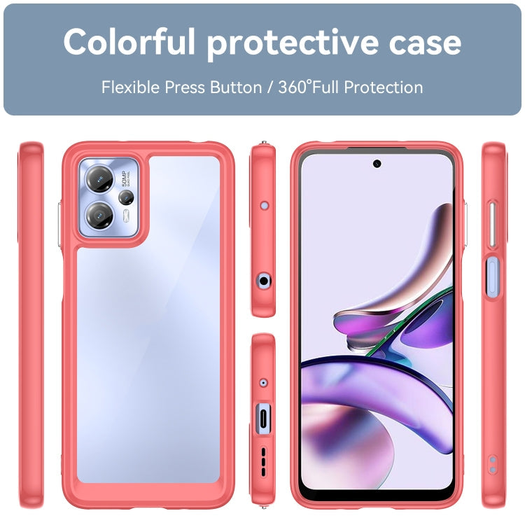 ACRYLIC Zadný kryt pre Motorola Moto G13 / G23 - červený