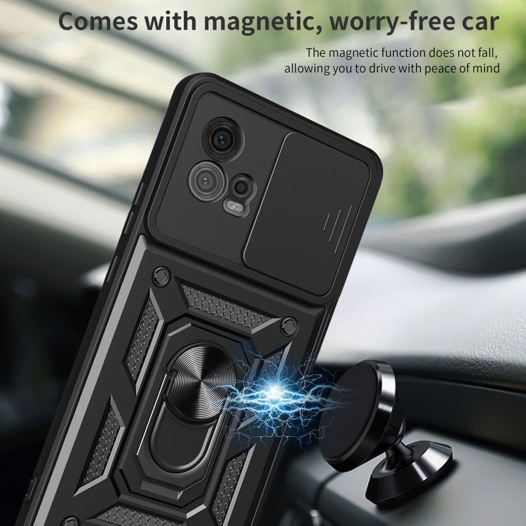 SLIDING ARMOR Tvrdený kryt pre Motorola Moto G72 - zlatý
