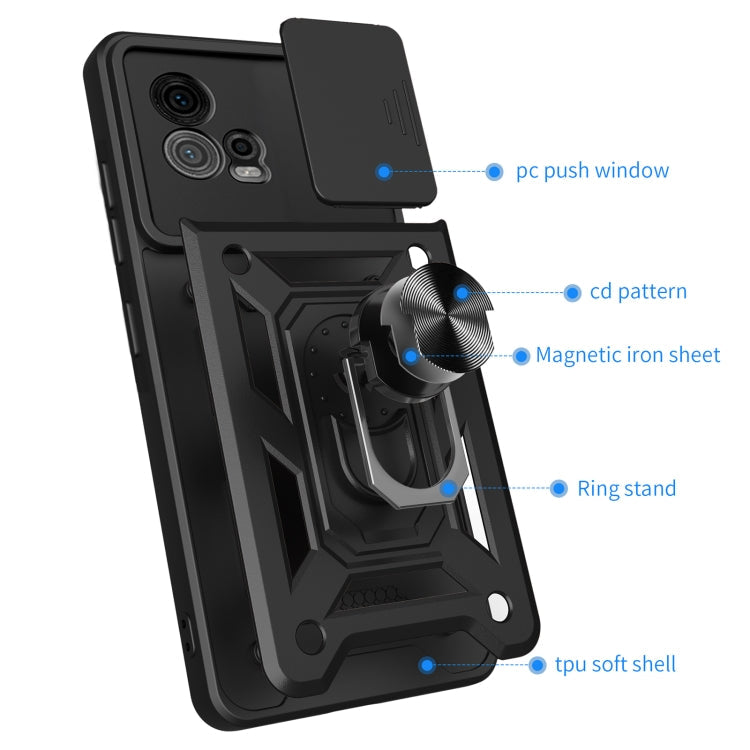 SLIDING ARMOR Tvrdený kryt pre Motorola Moto G72 - červený