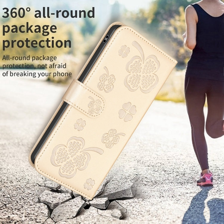 LEAF Knižkové puzdro pre Motorola Moto E13 - zlaté