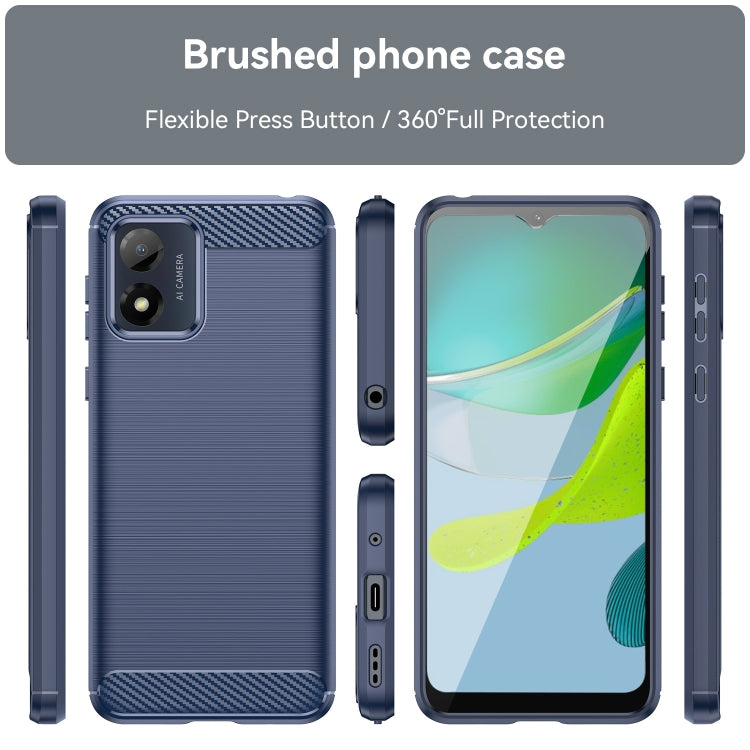 CARBON Zadný obal pre Motorola Moto E13 - modrý