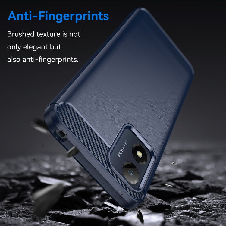 CARBON Zadný obal pre Motorola Moto E13 - modrý