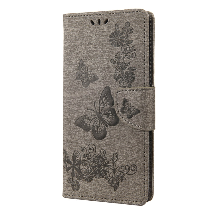 BUTTERFLY Knižkové puzdro pre Motorola Moto E22 / E22i - sivé