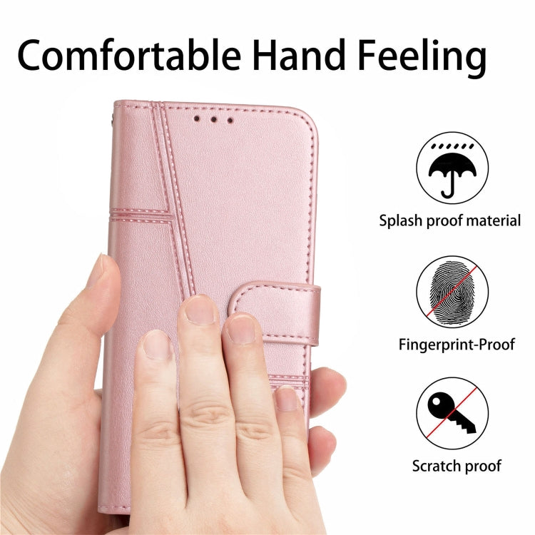 STITCHING Knižkové puzdro pre Motorola Moto E22 / E22i - ružové