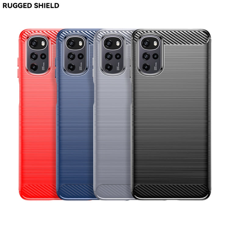 CARBON Zadný obal pre Motorola Moto E22 / E22i - modrý