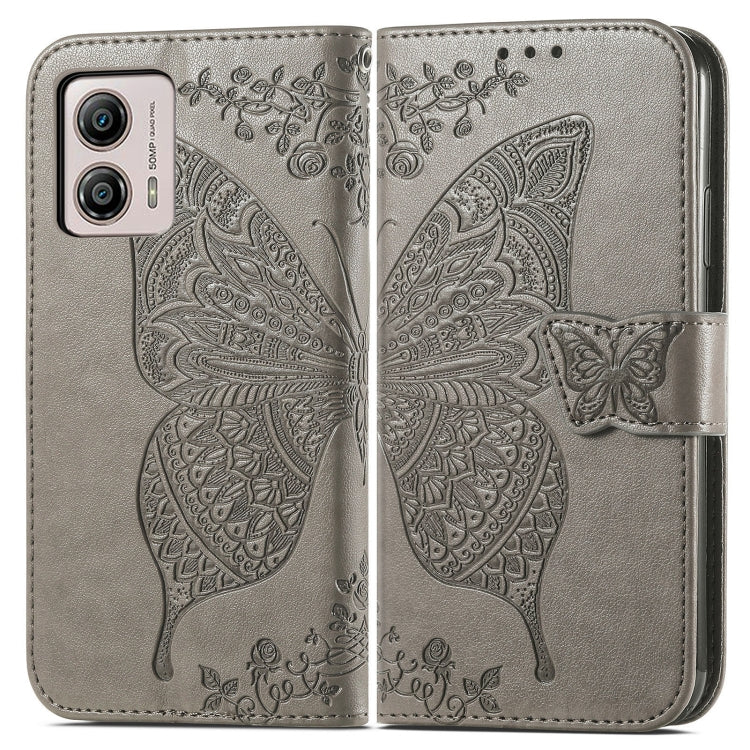 BUTTERFLY Knižkové puzdro pre Motorola Moto G53 5G - sivé