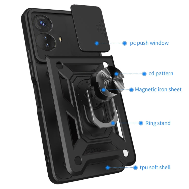 SLIDING ARMOR Tvrdený kryt pre Motorola Moto G53 5G - zlatý