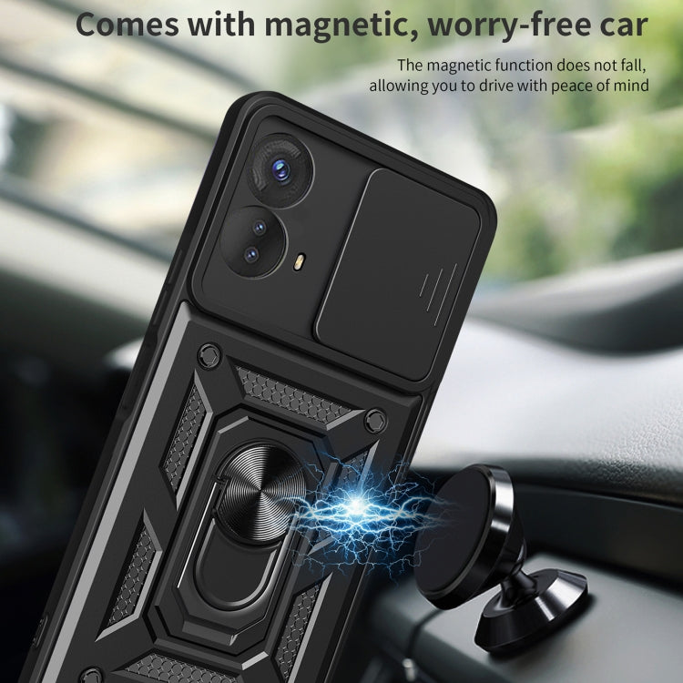 SLIDING ARMOR Tvrdený kryt pre Motorola Moto G53 5G - červený