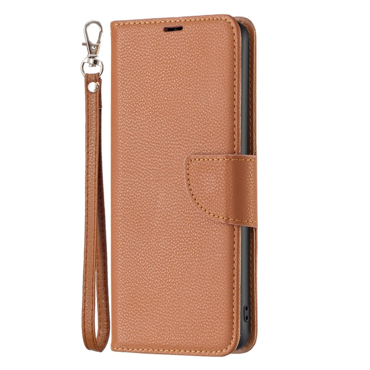 LAMBSKIN Knižkové puzdro pre Motorola Moto G14 - hnedé