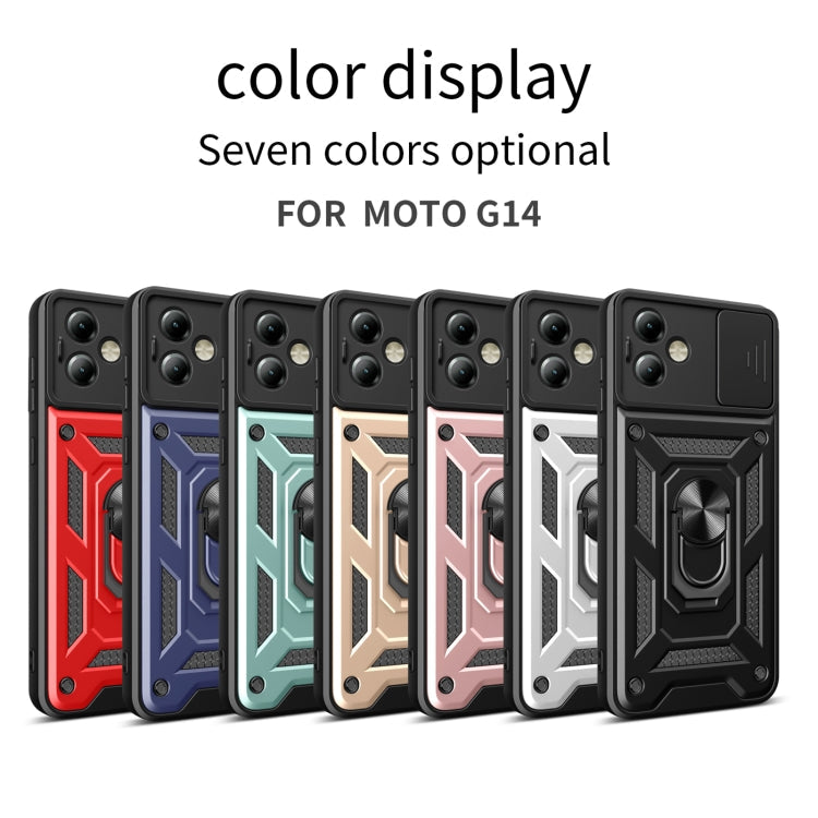 SLIDING ARMOR Tvrdený kryt pre Motorola Moto G14 - červený