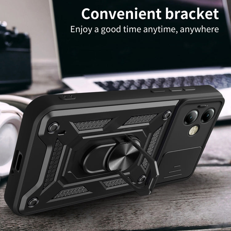 SLIDING ARMOR Tvrdený kryt pre Motorola Moto G14 - červený
