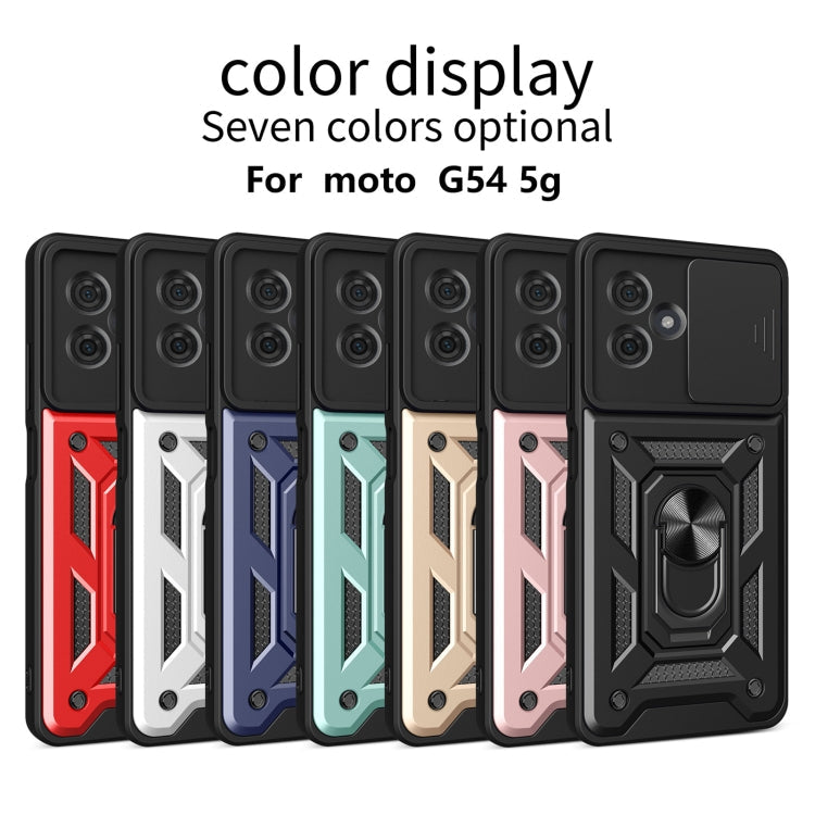 SLIDING ARMOR Tvrdený kryt pre Motorola Moto G54 5G / G54 5G Power Edition - ružový