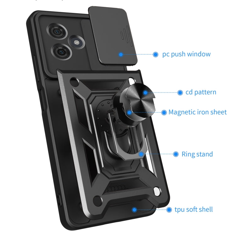 SLIDING ARMOR Tvrdený kryt pre Motorola Moto G54 5G / G54 5G Power Edition - ružový