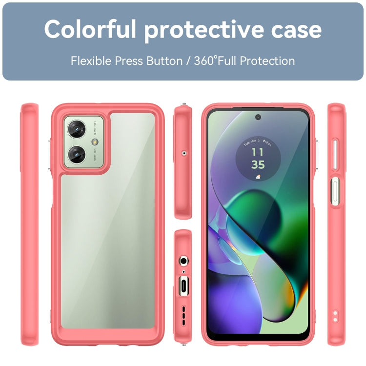 ACRYLIC Zadný kryt pre Motorola Moto G54 5G / G54 5G Power Edition - červený