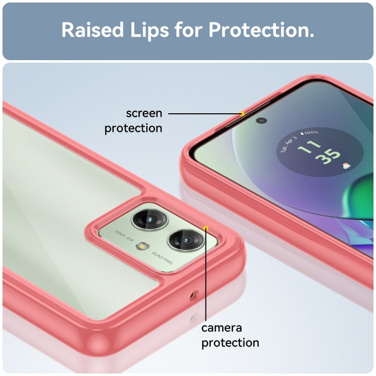 ACRYLIC Zadný kryt pre Motorola Moto G54 5G / G54 5G Power Edition - červený