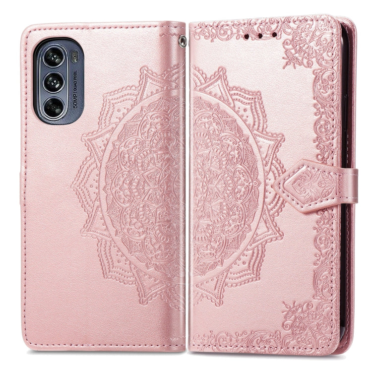 MANDALA Knižkové puzdro pre Motorola Moto G42 - ružové