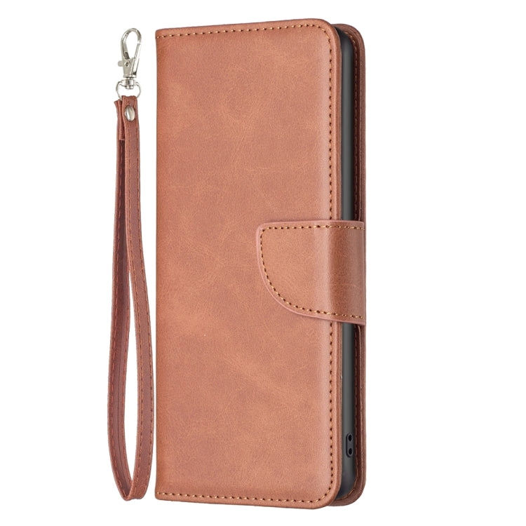 LAMBSKIN Knižkové puzdro pre Motorola Moto G42 - hnedé