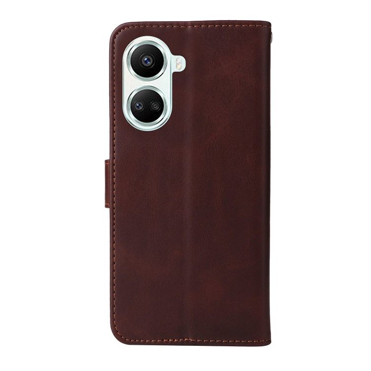CALF Knižkové puzdro pre Huawei nova 10 SE - tmavo hnedé