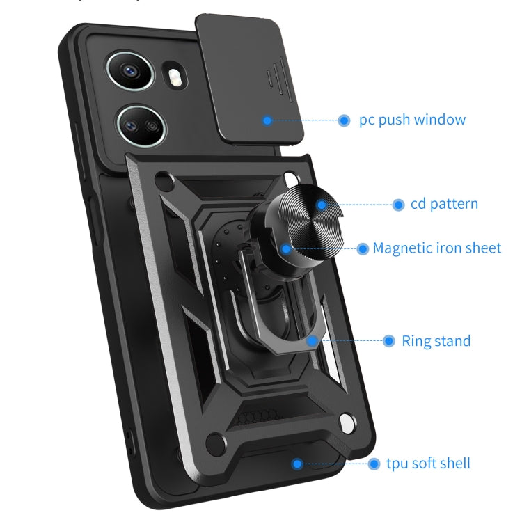 SLIDING ARMOR Tvrdený kryt pre Huawei nova 10 SE - sivý