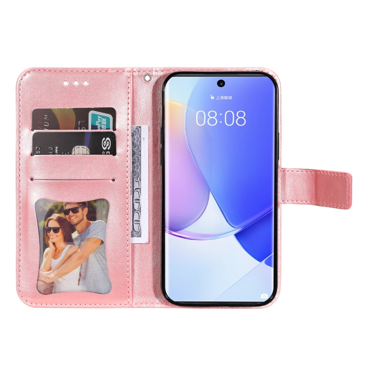 FLOWER Knižkové puzdro pre Huawei Nova 9 - ružové