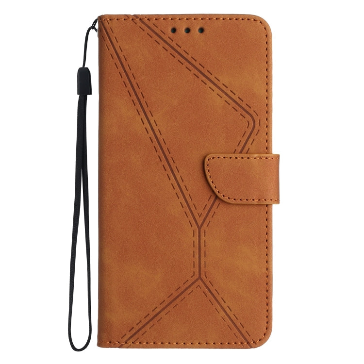 STITCHING Knižkové puzdro pre Apple iPhone 12 Pro Max - hnedé