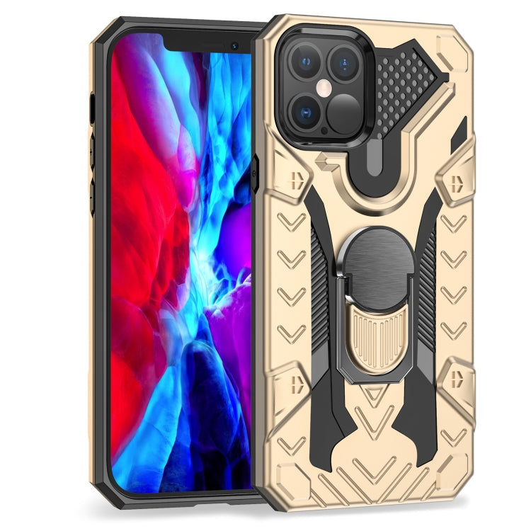 HOLDER ARMOR Tvrdený kryt pre Apple iPhone 12 / iPhone 12 Pro - zlatý
