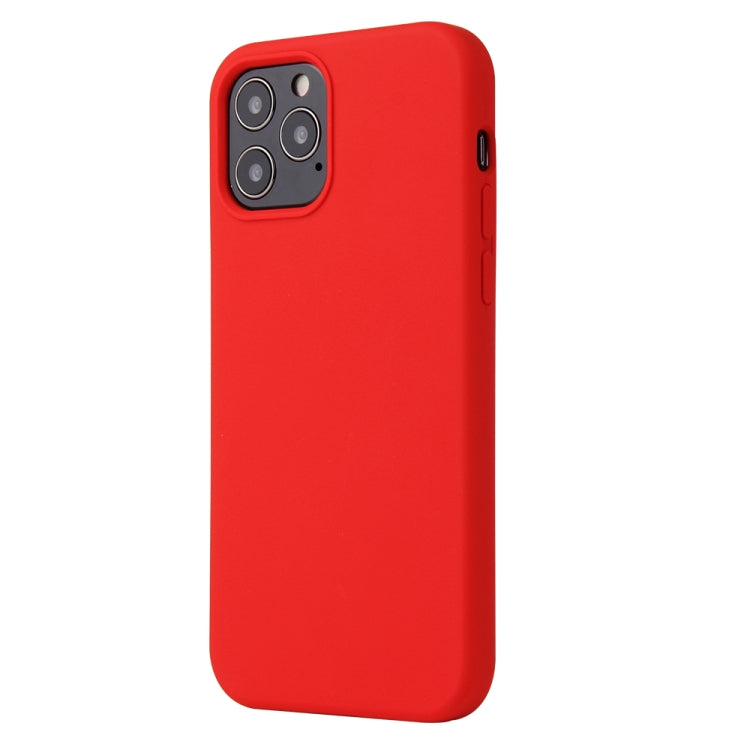 MATT Silikónový obal pre Apple iPhone 12 / iPhone 12 Pro - červený