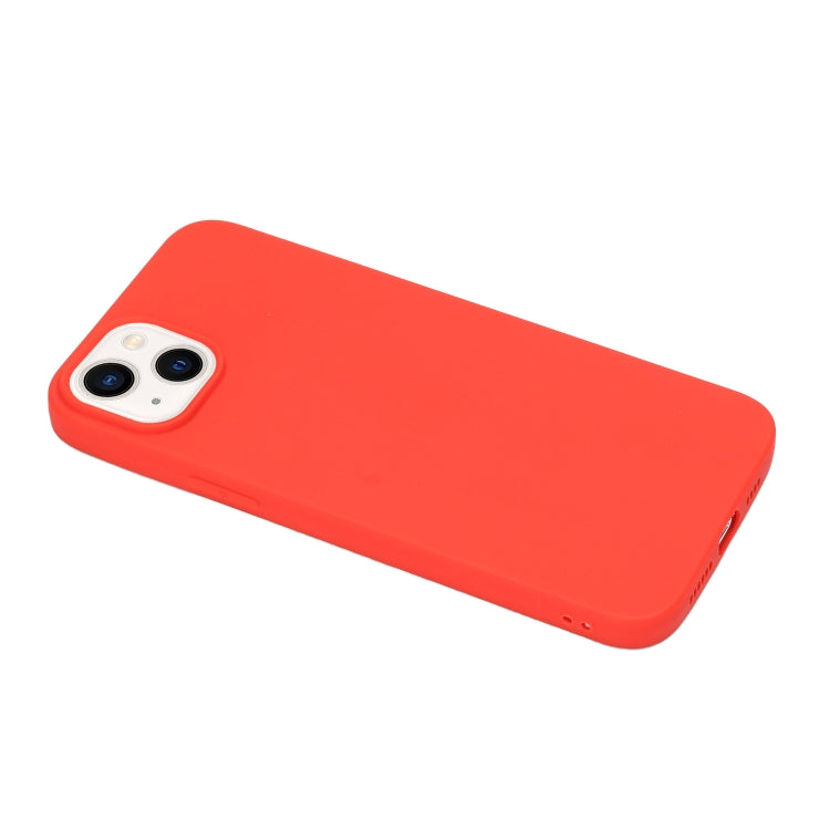 MATT Silikónový obal pre Apple iPhone 14 - červený