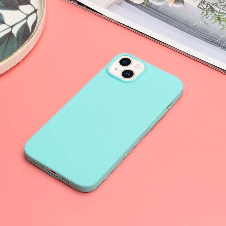 MATT Silikónový obal pre Apple iPhone 14 Plus - mentolový