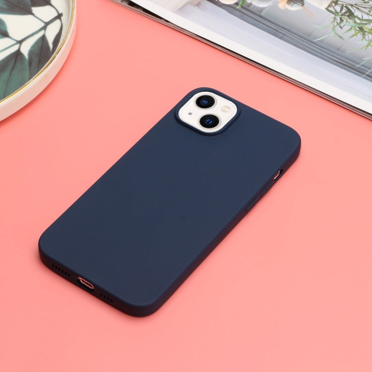 MATT Silikónový obal pre Apple iPhone 14 Plus - modrý