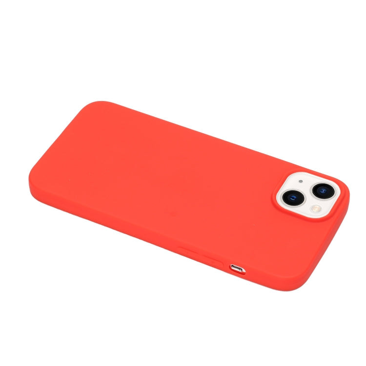 MATT Silikónový obal pre Apple iPhone 14 Plus - červený