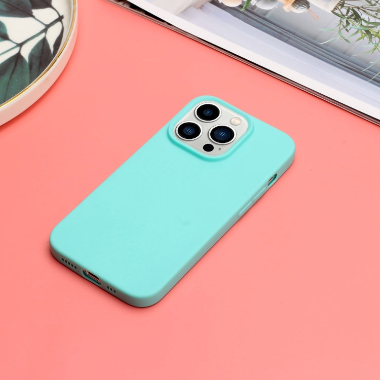 MATT Silikónový obal pre Apple iPhone 14 Pro - mentolový