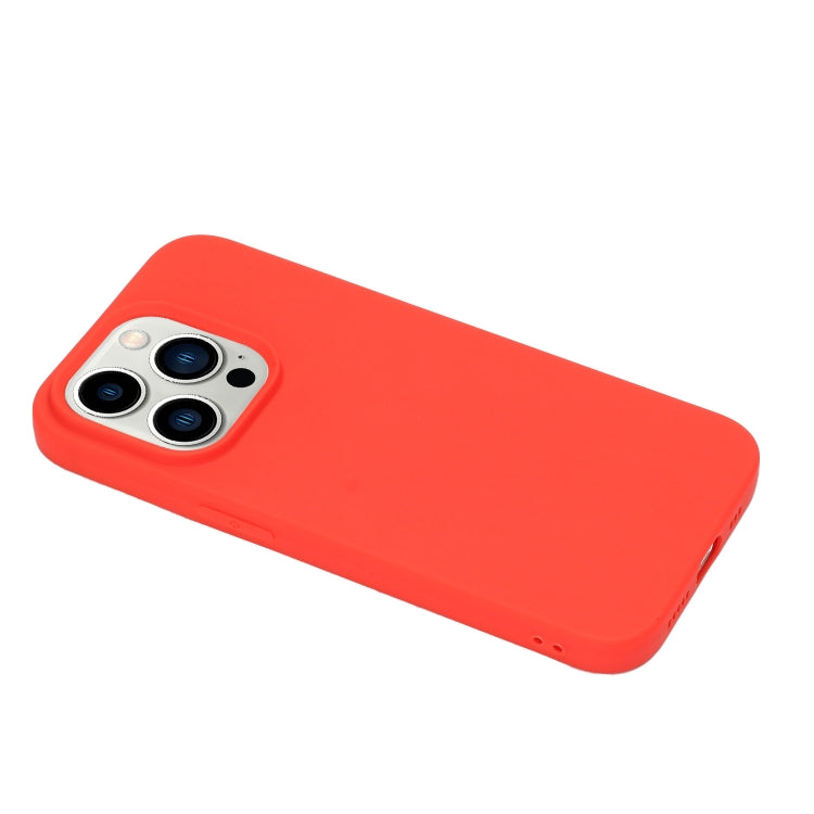 MATT Silikónový obal pre Apple iPhone 14 Pro Max - červený