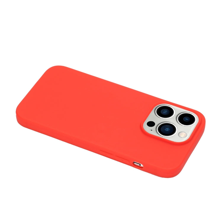 MATT Silikónový obal pre Apple iPhone 14 Pro Max - červený
