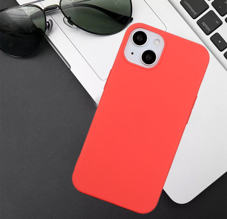 MATT Silikónový obal pre Apple iPhone 15 - červený
