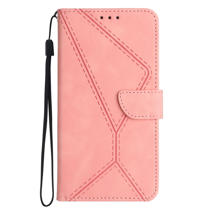 STITCHING Knižkové puzdro pre Apple iPhone 15 Plus - ružové